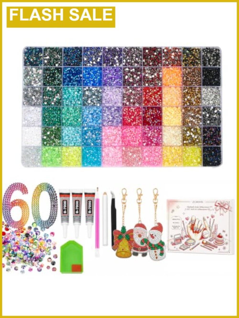 Bedazzling Kit 60 Colors 3mm Rhinestones Craft Set